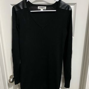 Say What Brand dress- Black dress with leather